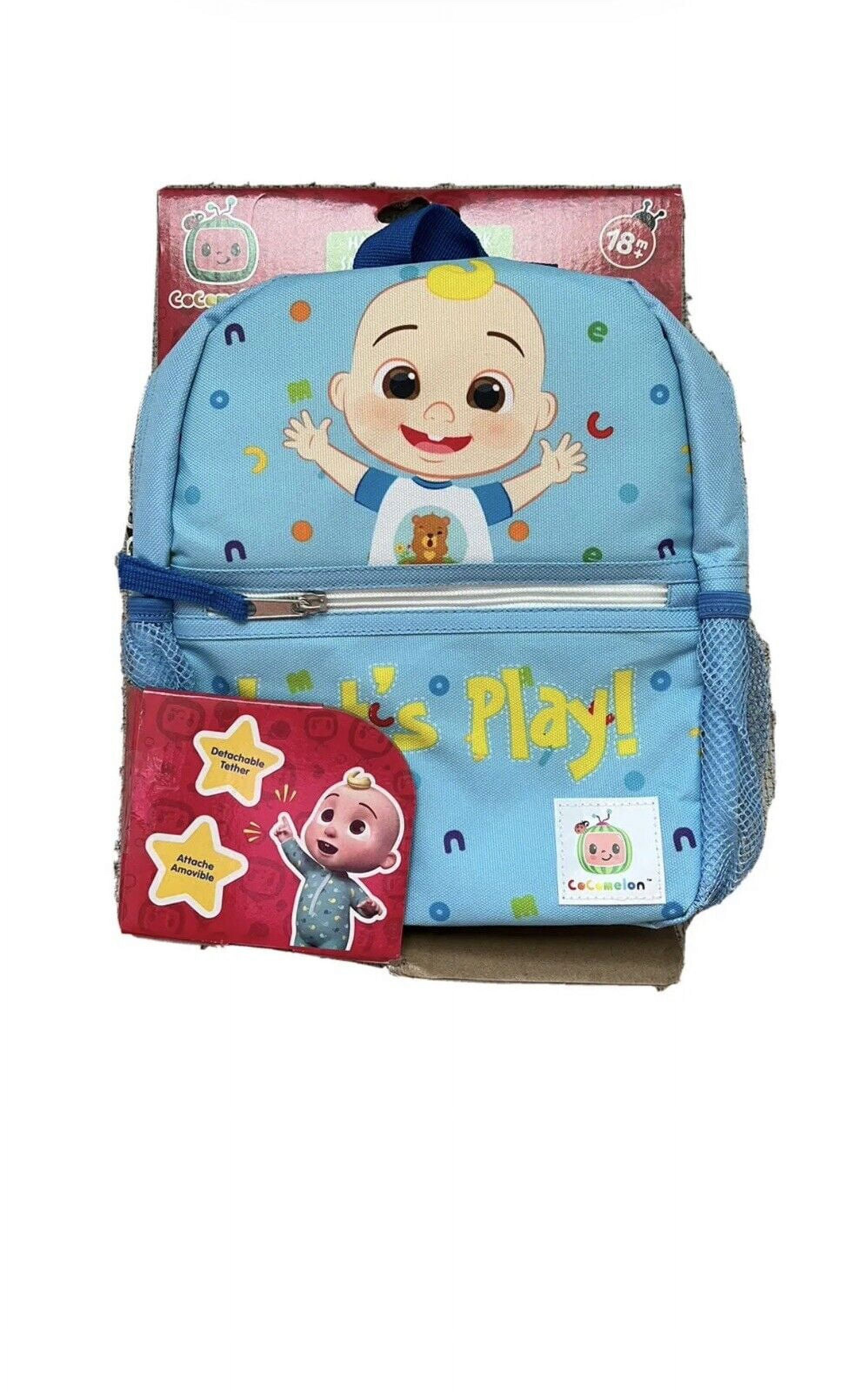 CoComelon Unisex Adjustable Strap Polyester Mini Backpack, Light Blue